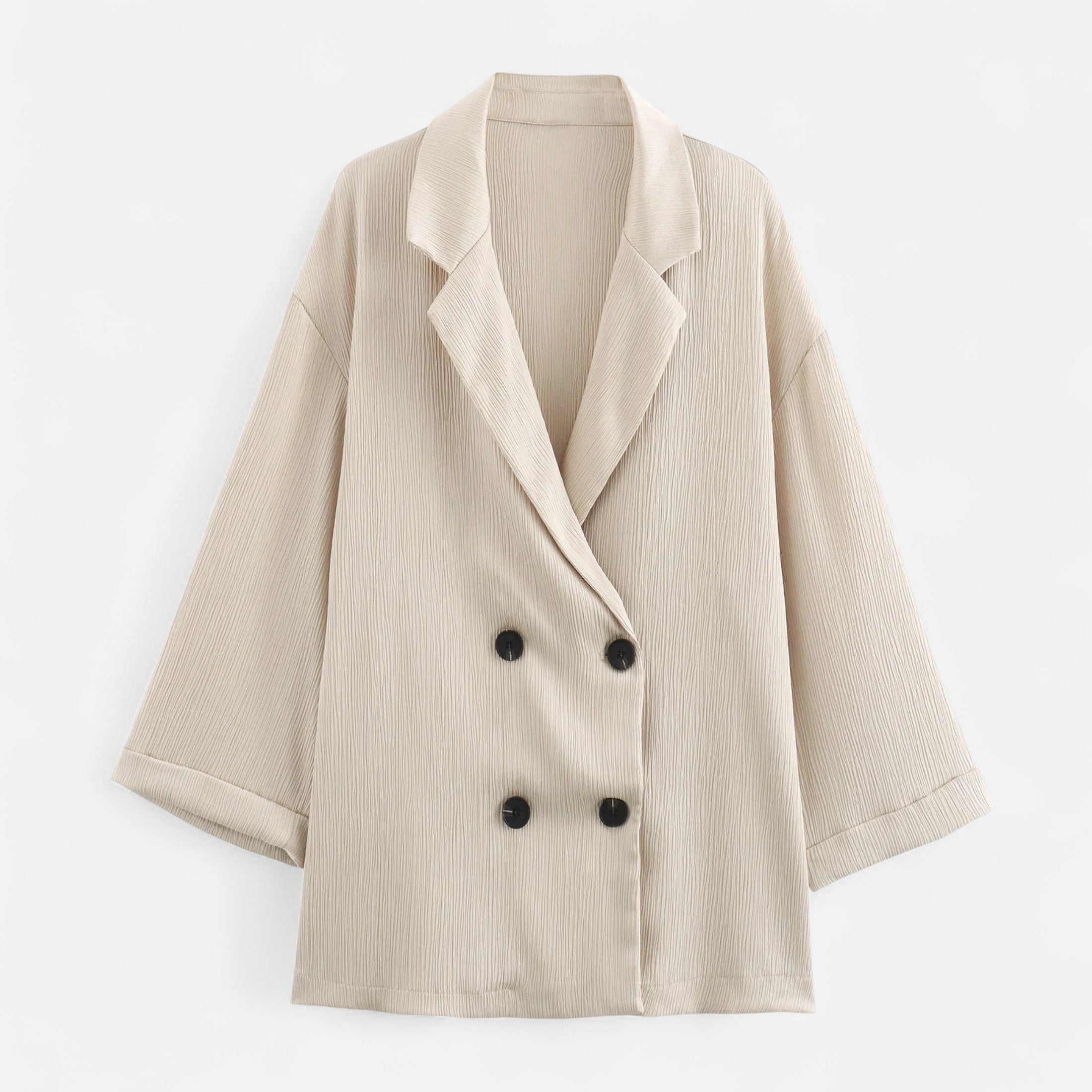 Anne & Mari | Naiste kortsus ülikonna jakk ja püksid – Skulpturaalne sügisene elegants