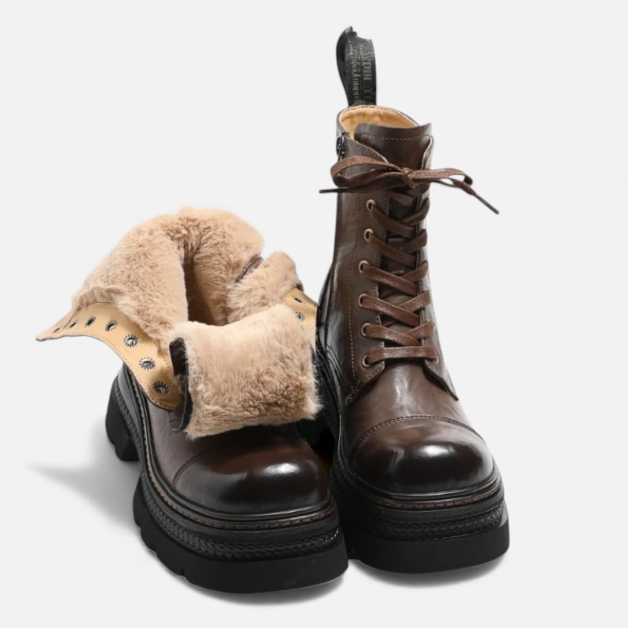 Anne & Mari | Naiste pehme voodriga talvised nööriga platvormikingad