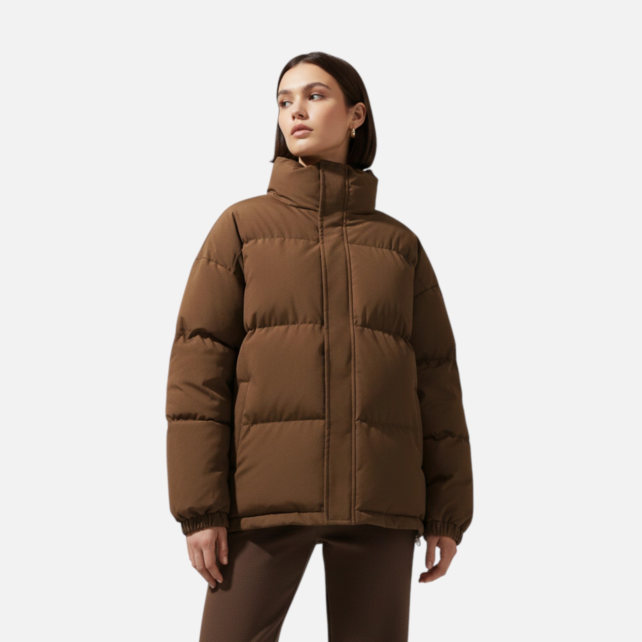 Anne & Mari | Unisex Puffer Puuvillane Jakk Seisva Kraega