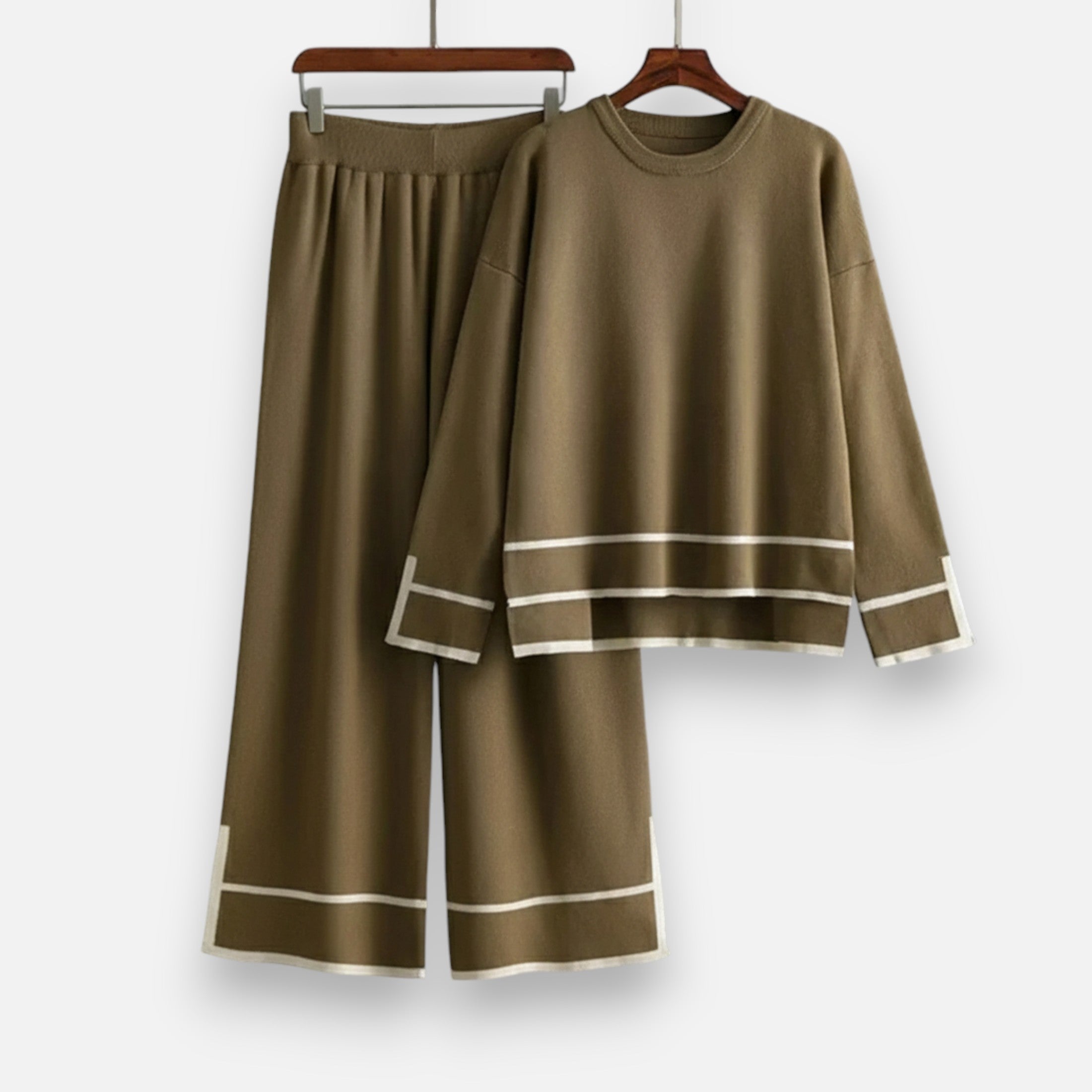 Anne & Mari | Naiste Kootud Kaheosaline Komplekt – Hästi Liikuv Talvine Elegants