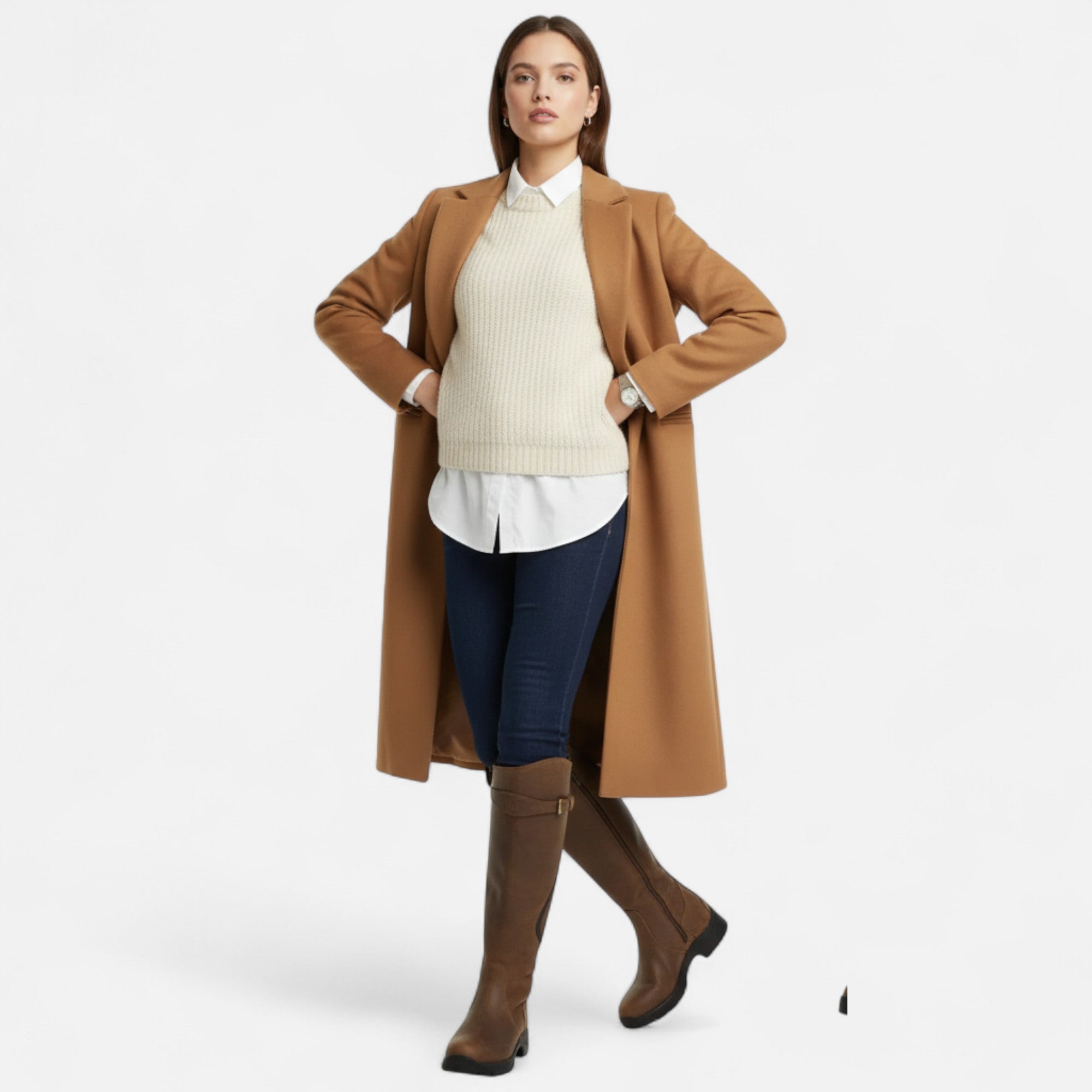 Anne & Mari | Naiste Põlve Kõrgused PU Nahast Kontsakingad – “Ingel Beebi” Motiiv