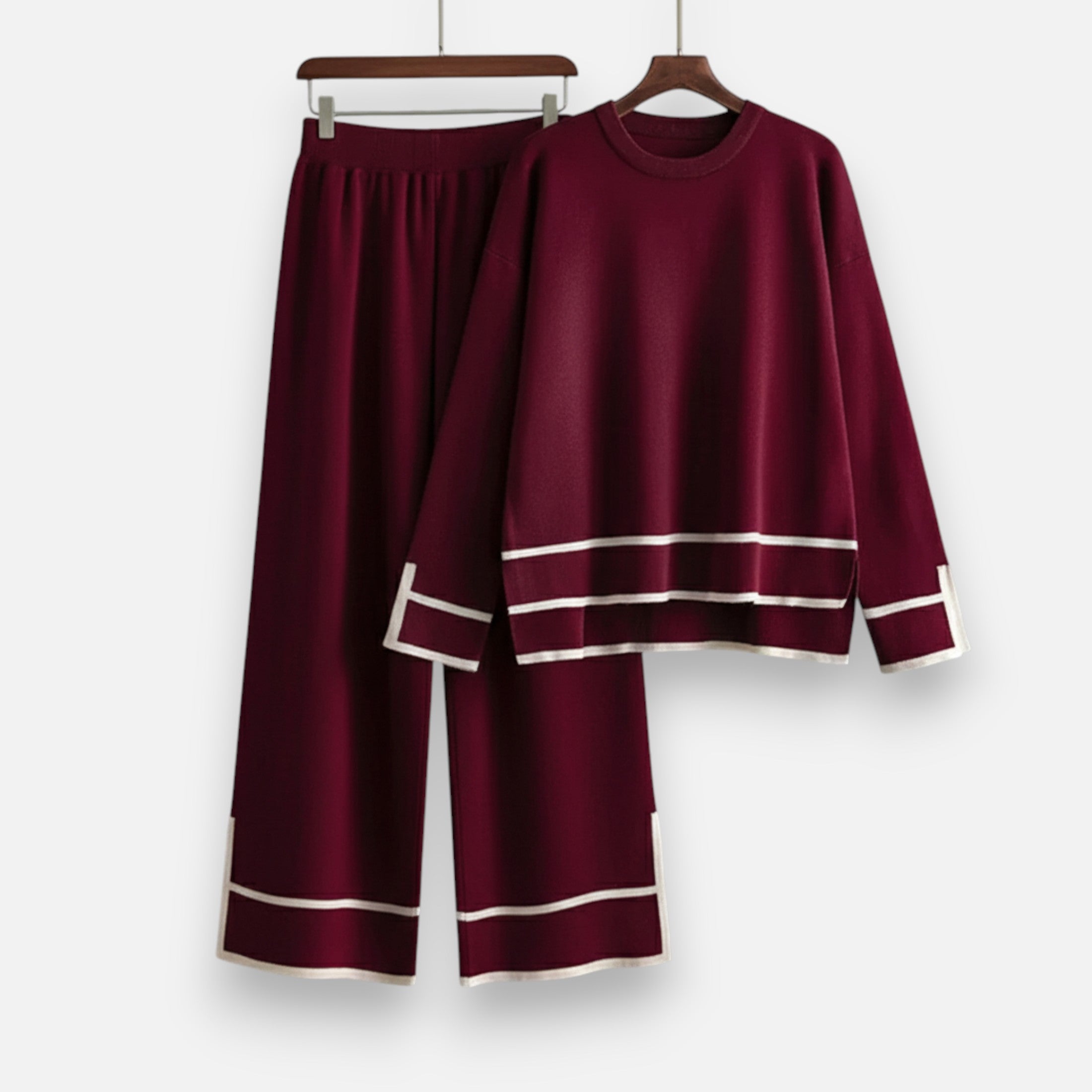 Anne & Mari | Naiste Kootud Kaheosaline Komplekt – Hästi Liikuv Talvine Elegants