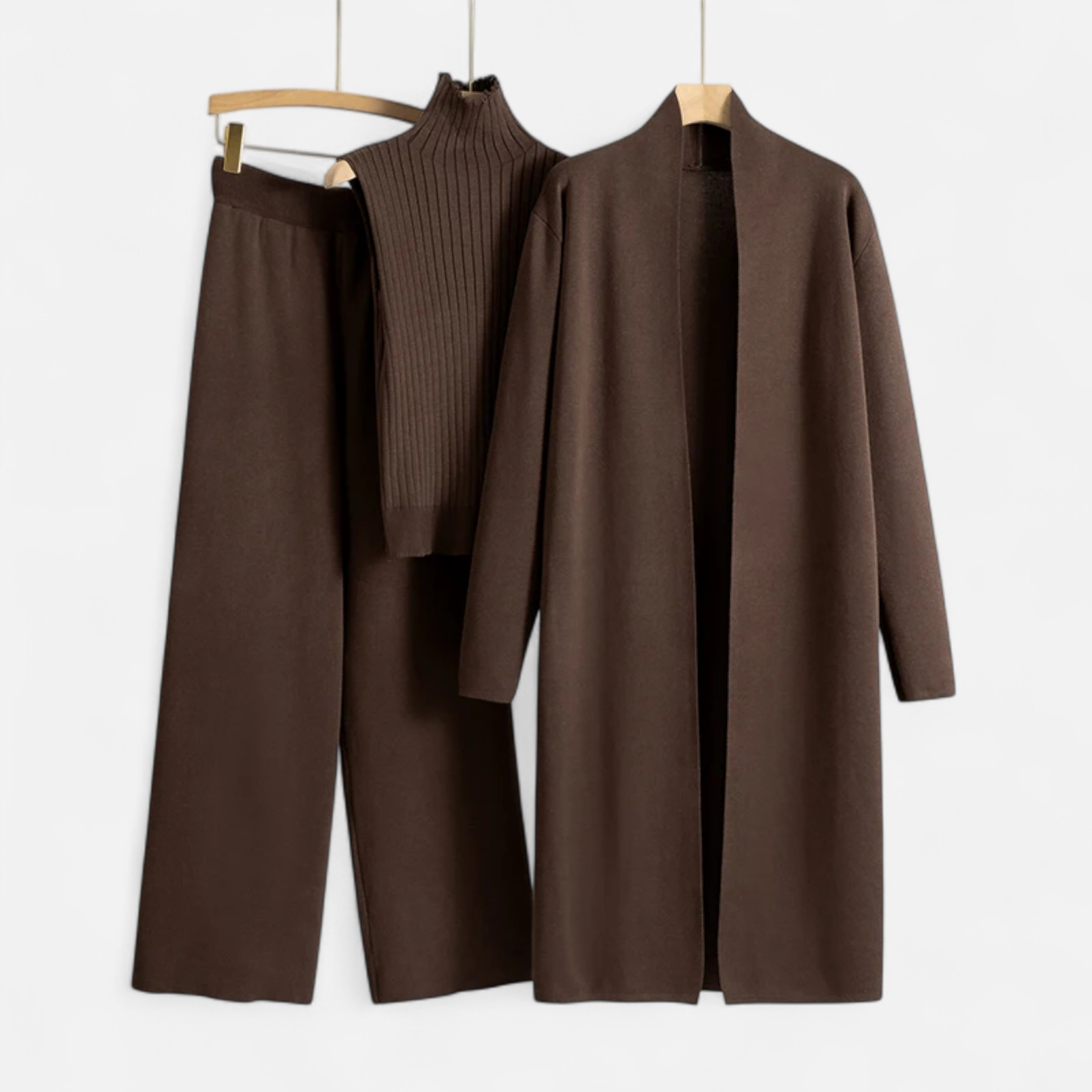 Anne & Mari | Naiste Kootud 3-osaline Kardiganikomplekt