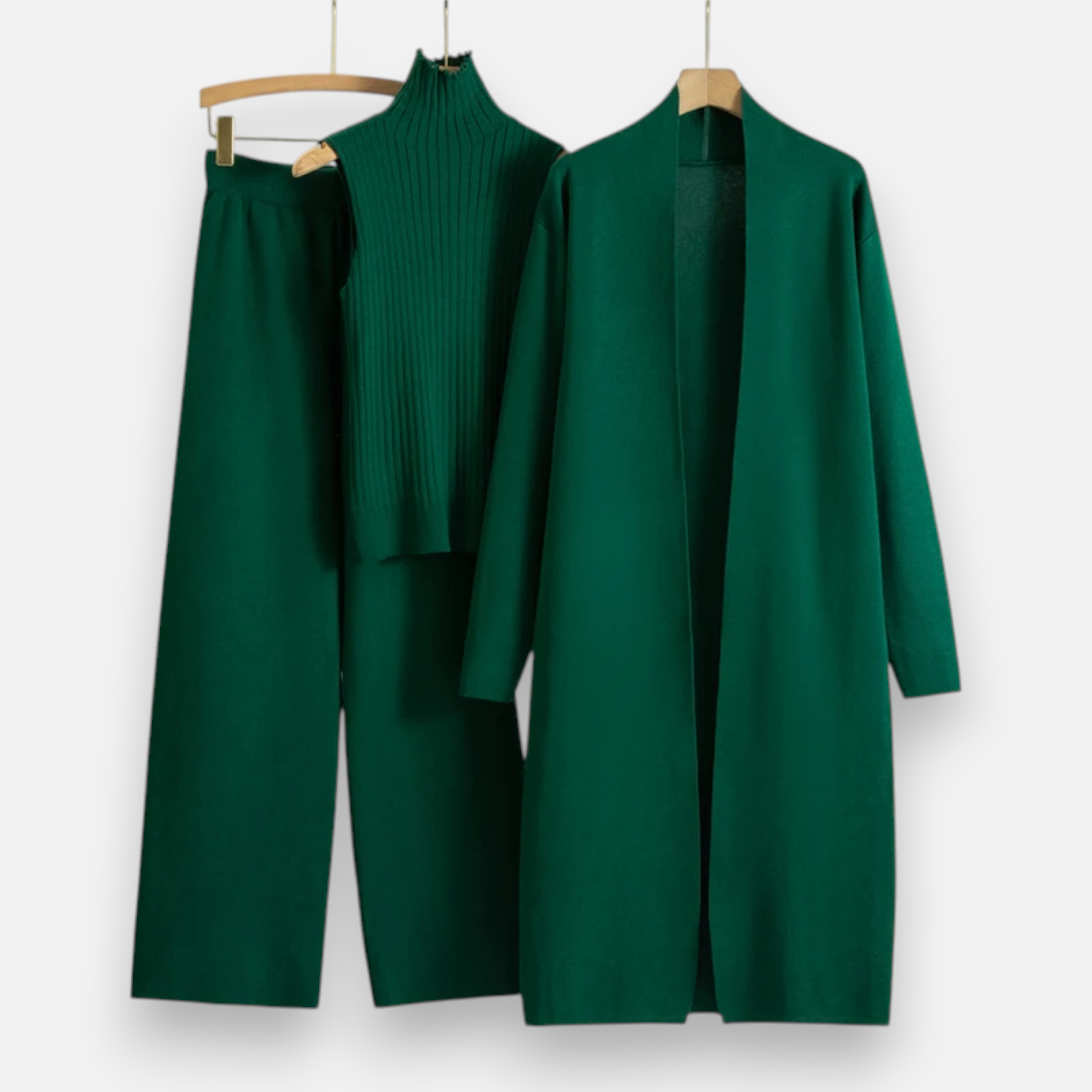 Anne & Mari | Naiste Kootud 3-osaline Kardiganikomplekt