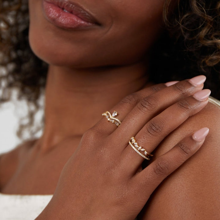 Aura - Elegantný krištáľový prsteň