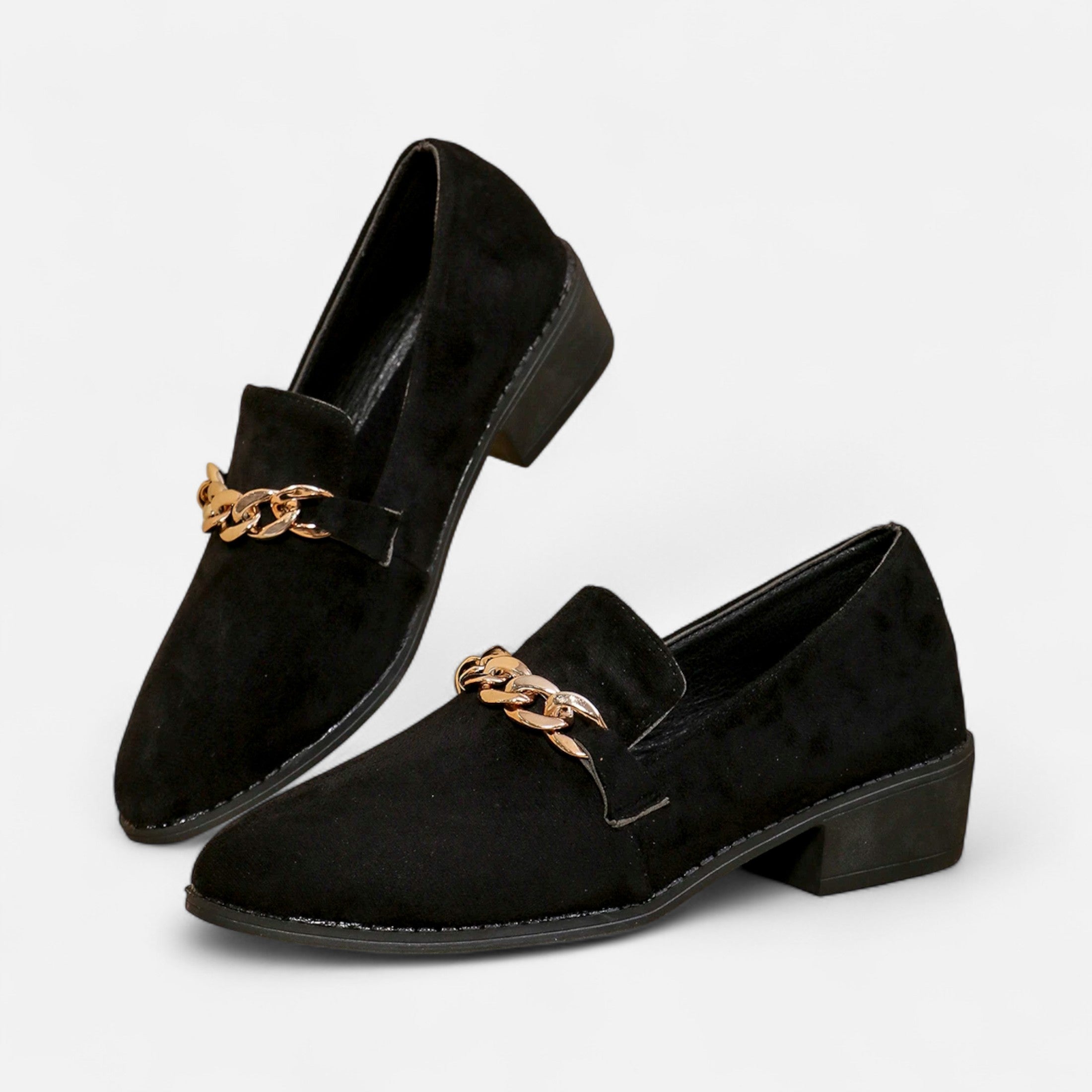 Anne &amp; Mari | Naiste Nubuk Loafers – Leopardimustriga Keskmine Konts
