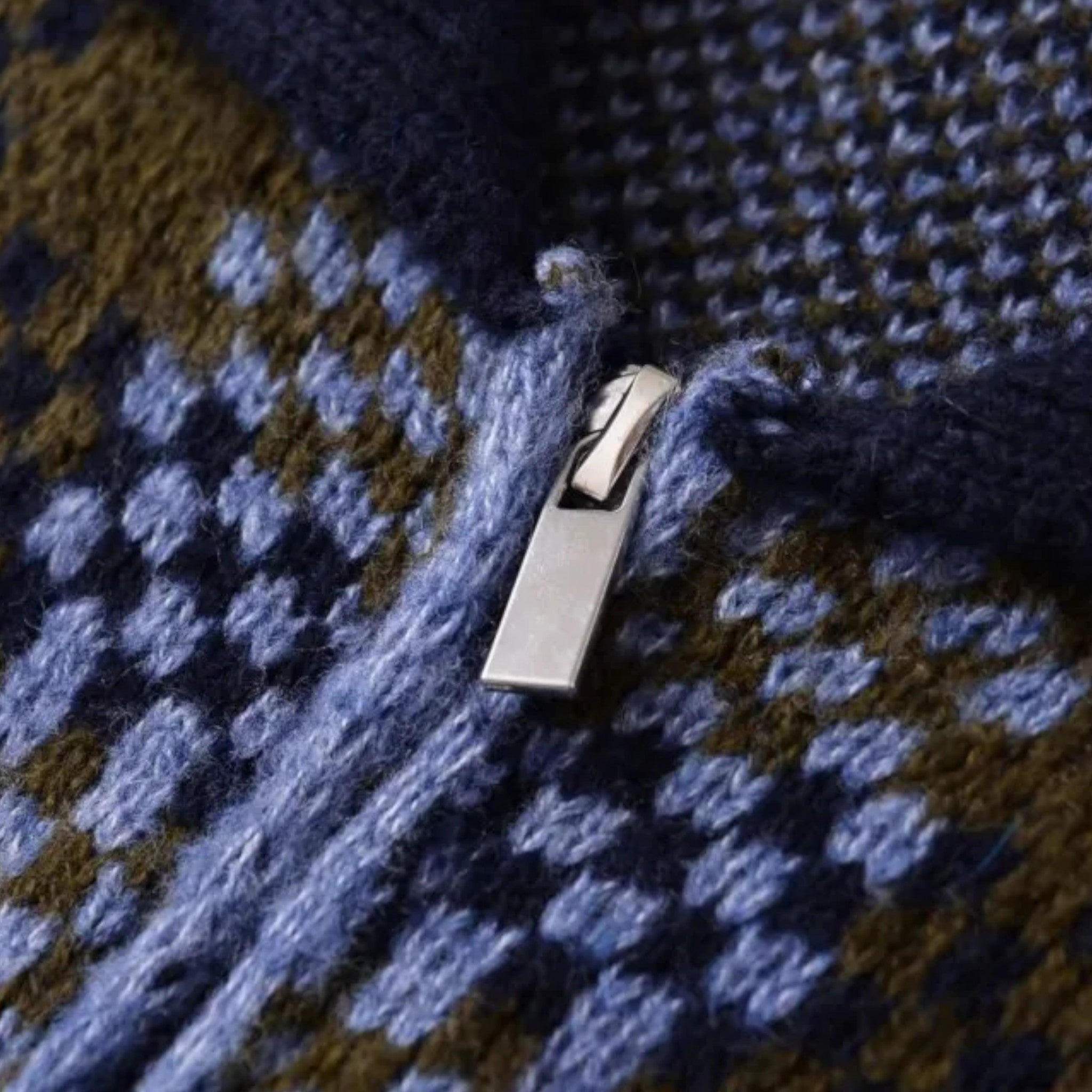 Anne &amp; Mari | Naiste Ruuduline Kootud Tõmbluku Jakk Langetatud Kraega