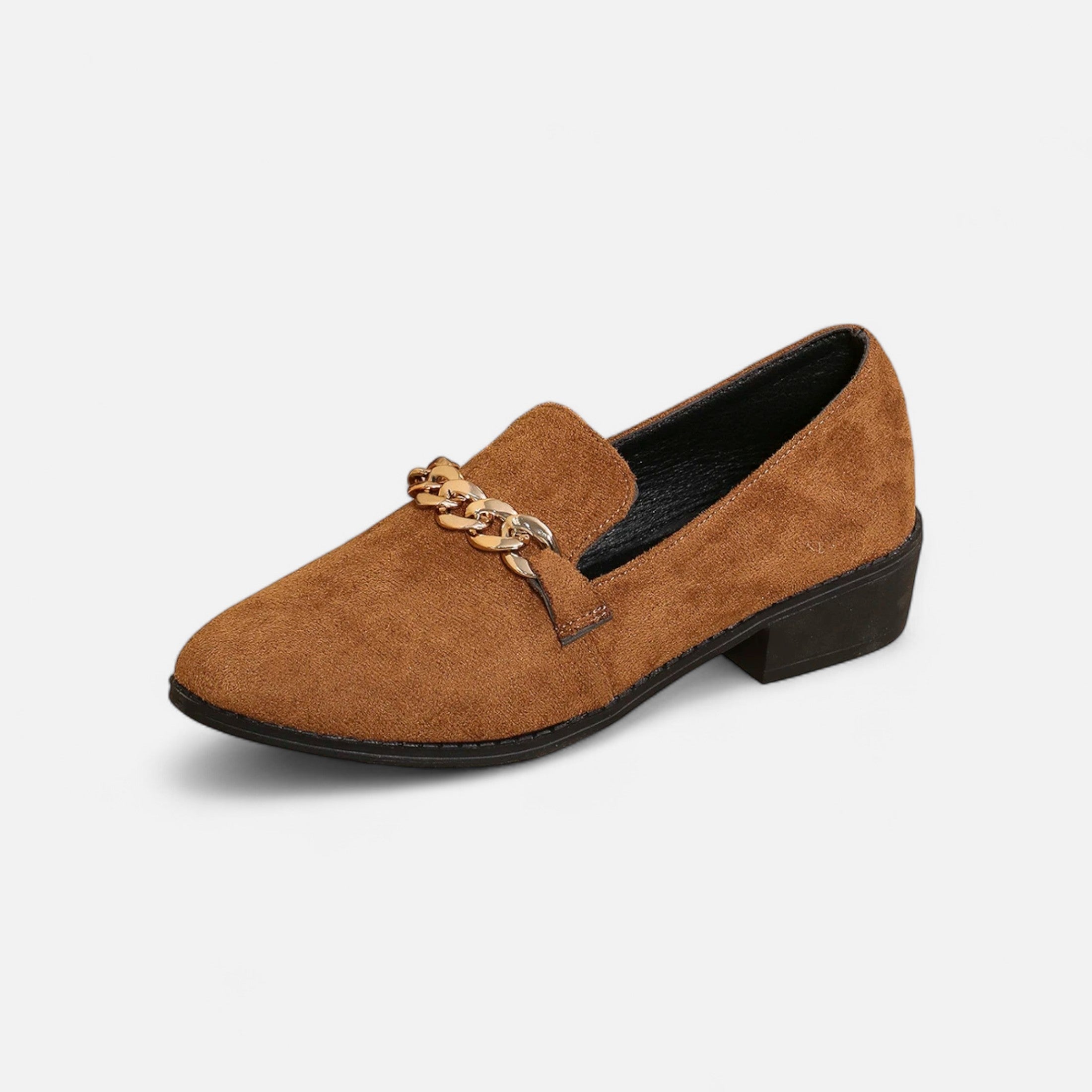 Anne &amp; Mari | Naiste Nubuk Loafers – Leopardimustriga Keskmine Konts
