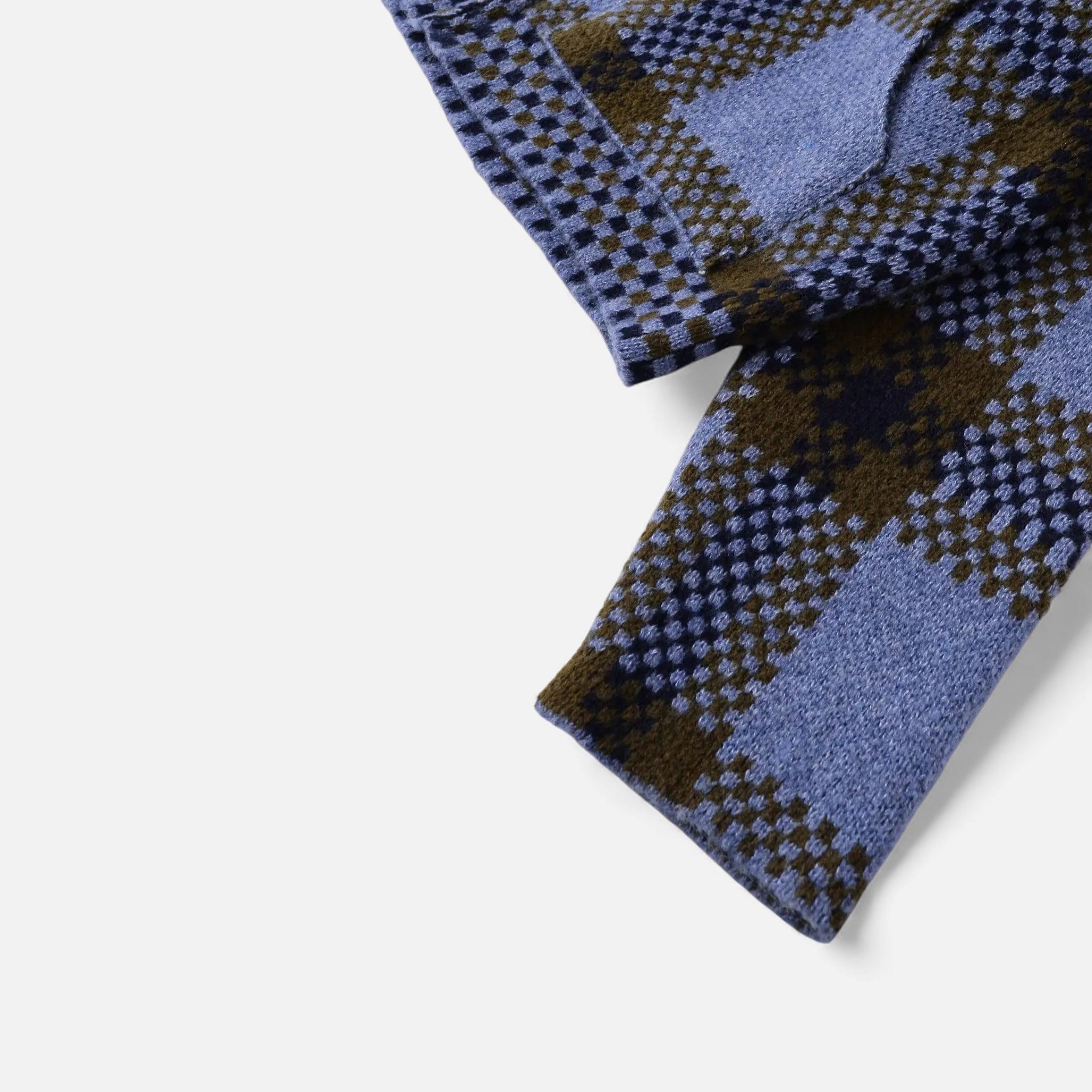 Anne &amp; Mari | Naiste Ruuduline Kootud Tõmbluku Jakk Langetatud Kraega