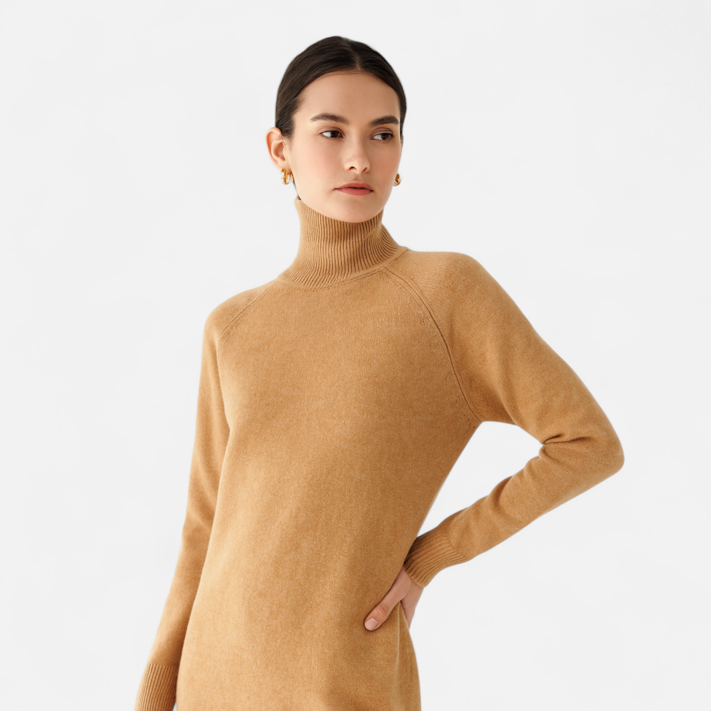 Anne &amp; Mari | Naiste Meriinovilla ja Cashmere Mock-Neck Kampsun