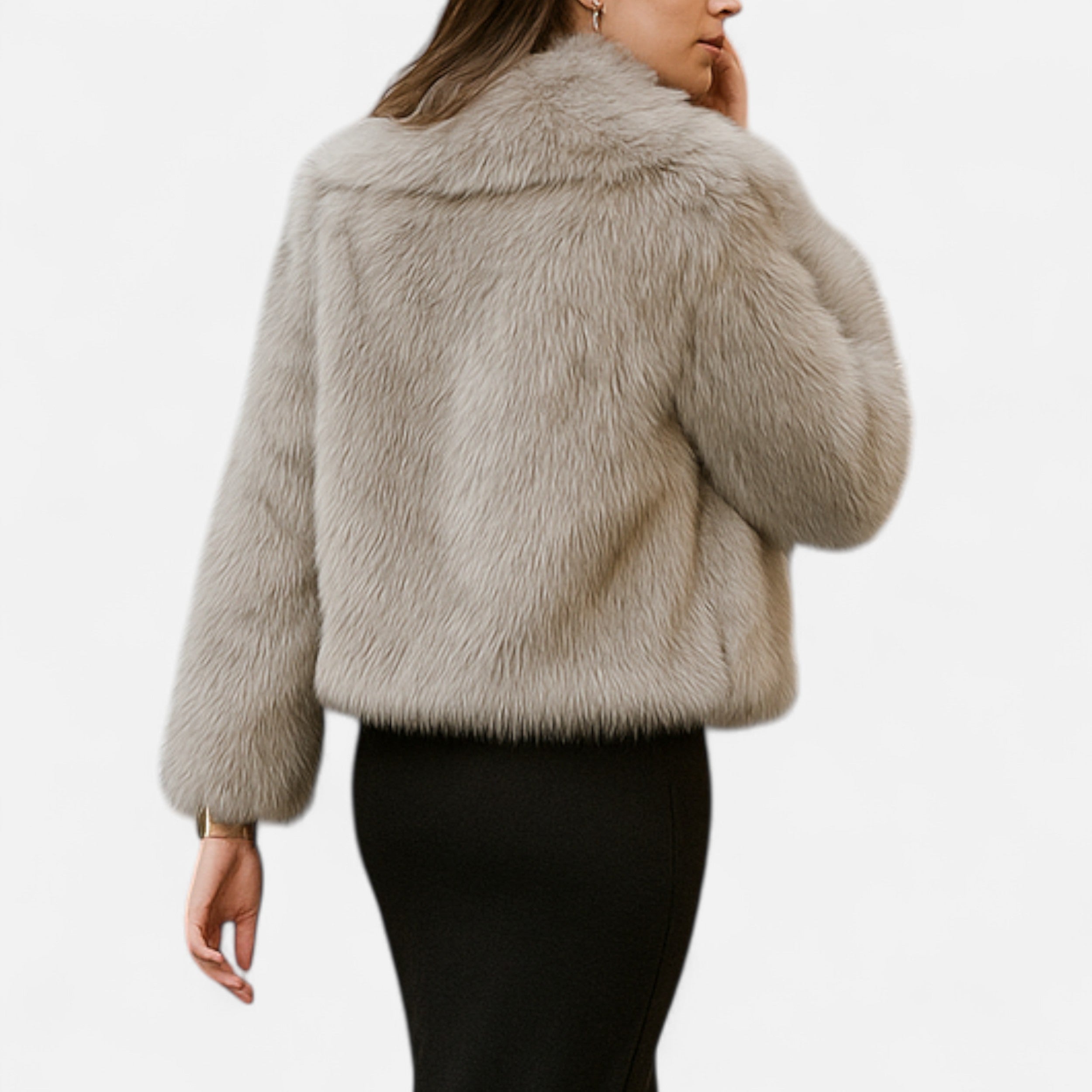 Anne &amp; Mari | Naiste Plüüš Faux Fur Talve Mantel