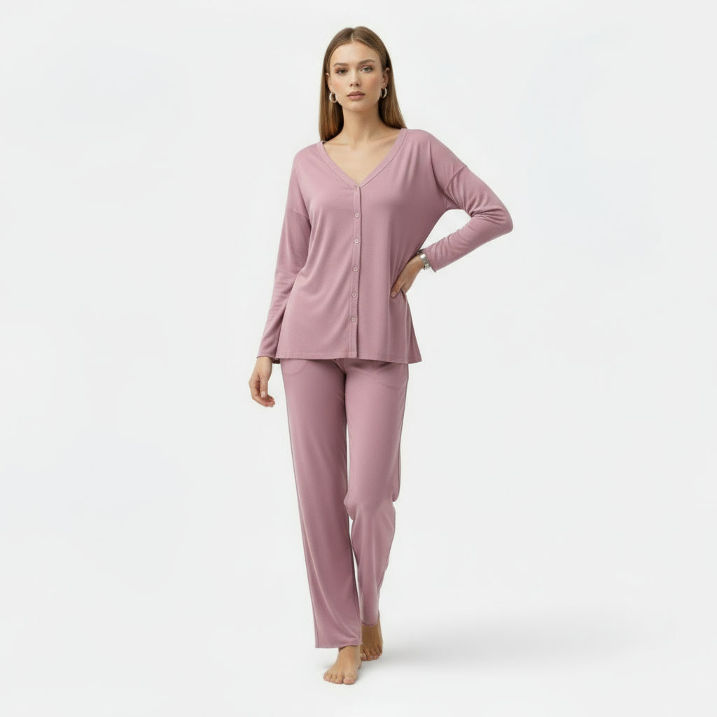 Anne &amp; Mari | Naiste Kaheosaline Cashmere-Touch Loungewear Komplekt