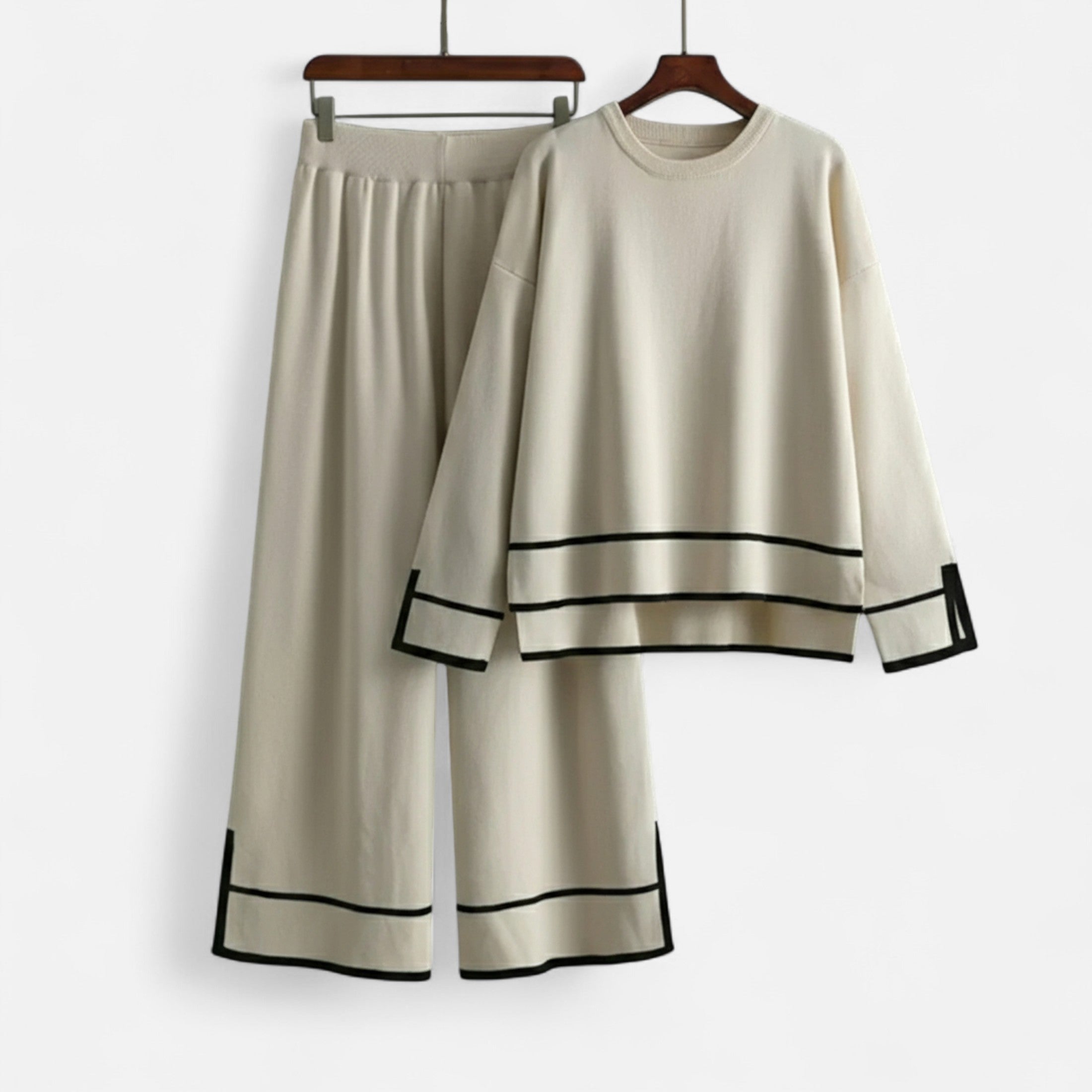 Anne &amp; Mari | Naiste Kootud Kaheosaline Komplekt – Hästi Liikuv Talvine Elegants