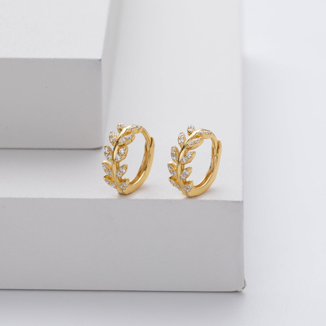 Listové Strieborné Náušnice 