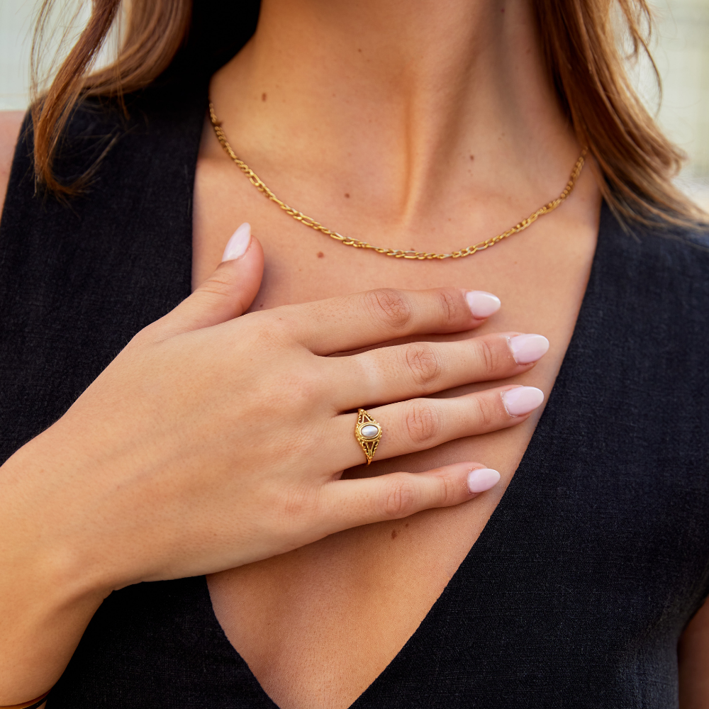 Koninklijke - Vintage perlový prsteň