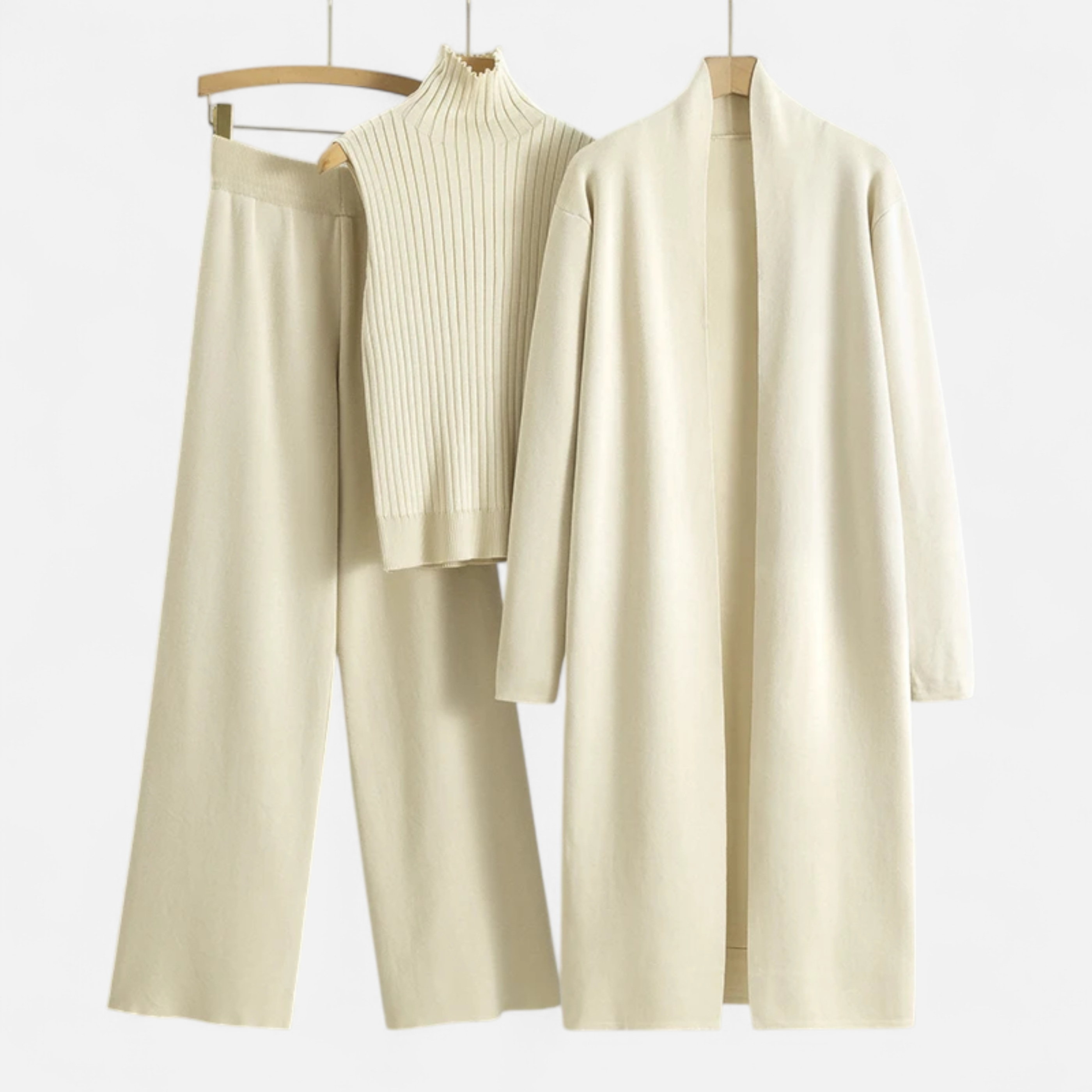 Anne &amp; Mari | Naiste Kootud 3-osaline Kardiganikomplekt