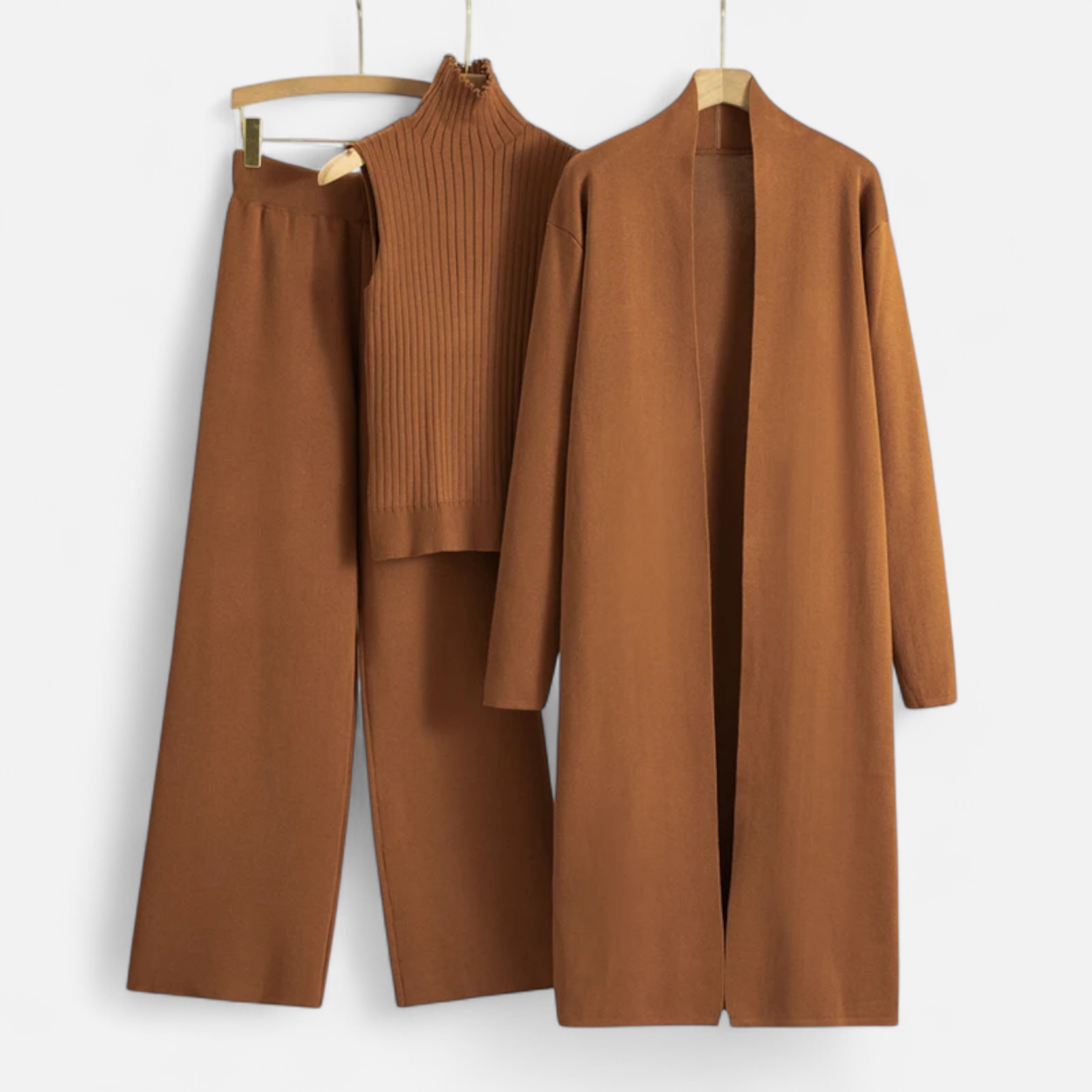 Anne &amp; Mari | Naiste Kootud 3-osaline Kardiganikomplekt