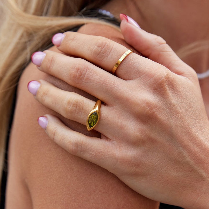 Zelený arizonský kryštálový prsteň 