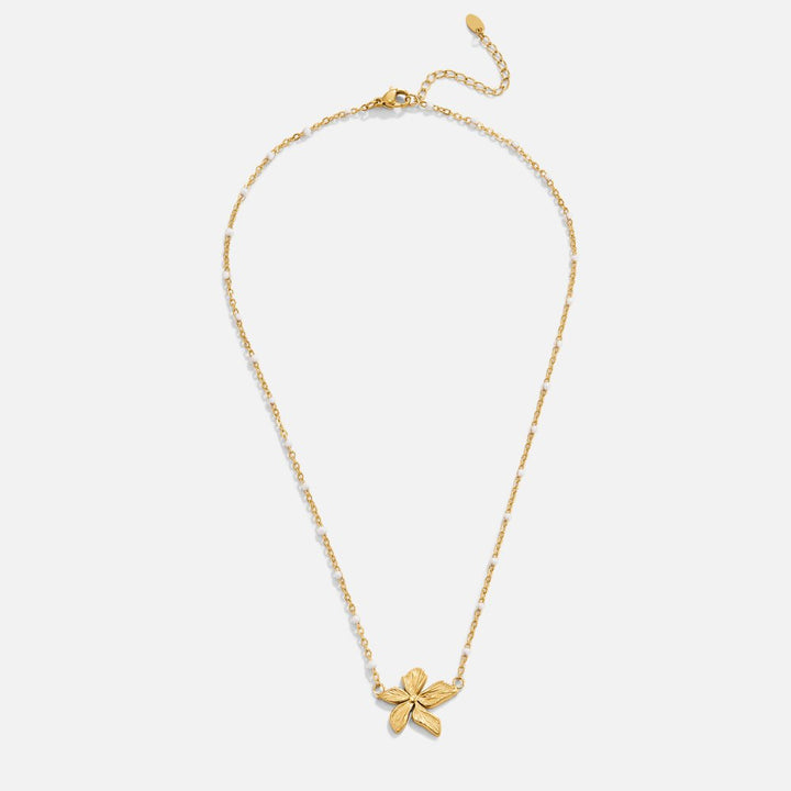 Elegantný náhrdelník so zlatou kvetinou 